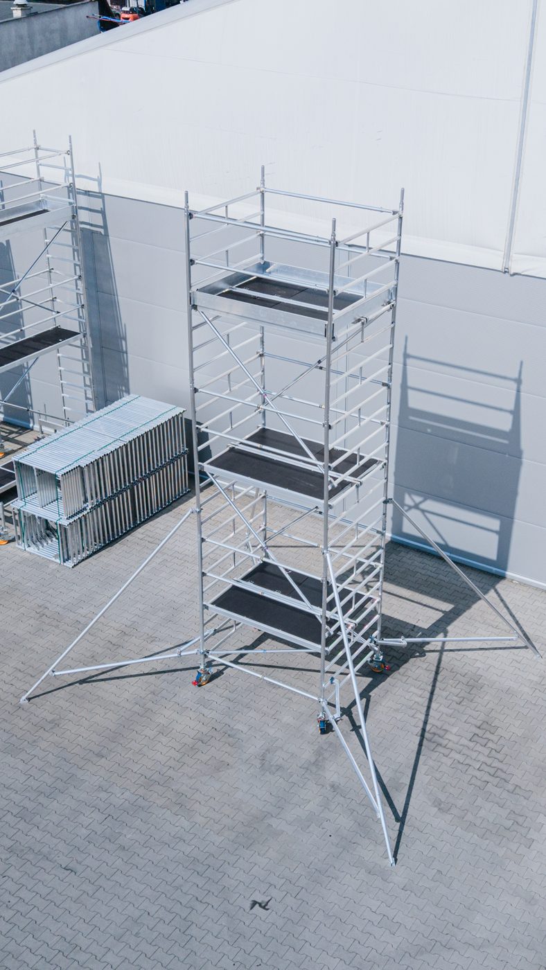 AL-TO scaffold tower seen from a drone